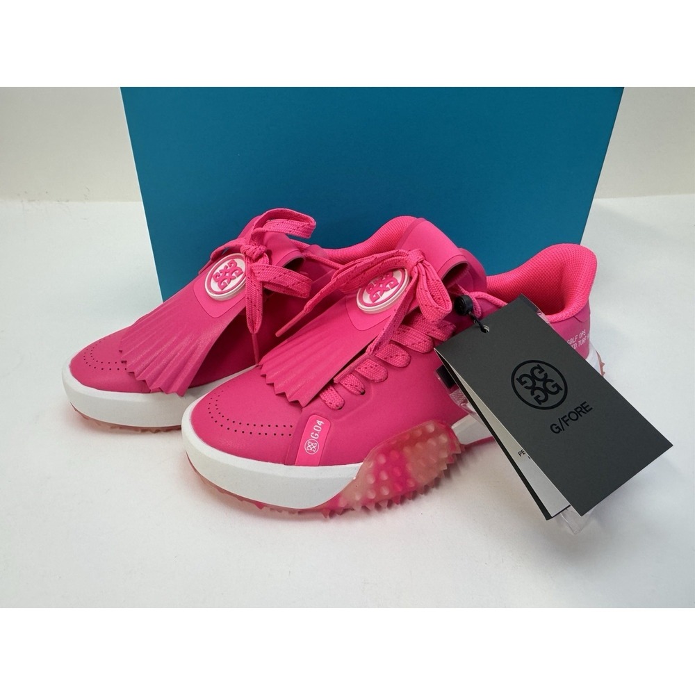 G/FORE Ladies Leather Camo Sole Kiltie Golf Shoes Knockout Pink Size 5 NEW